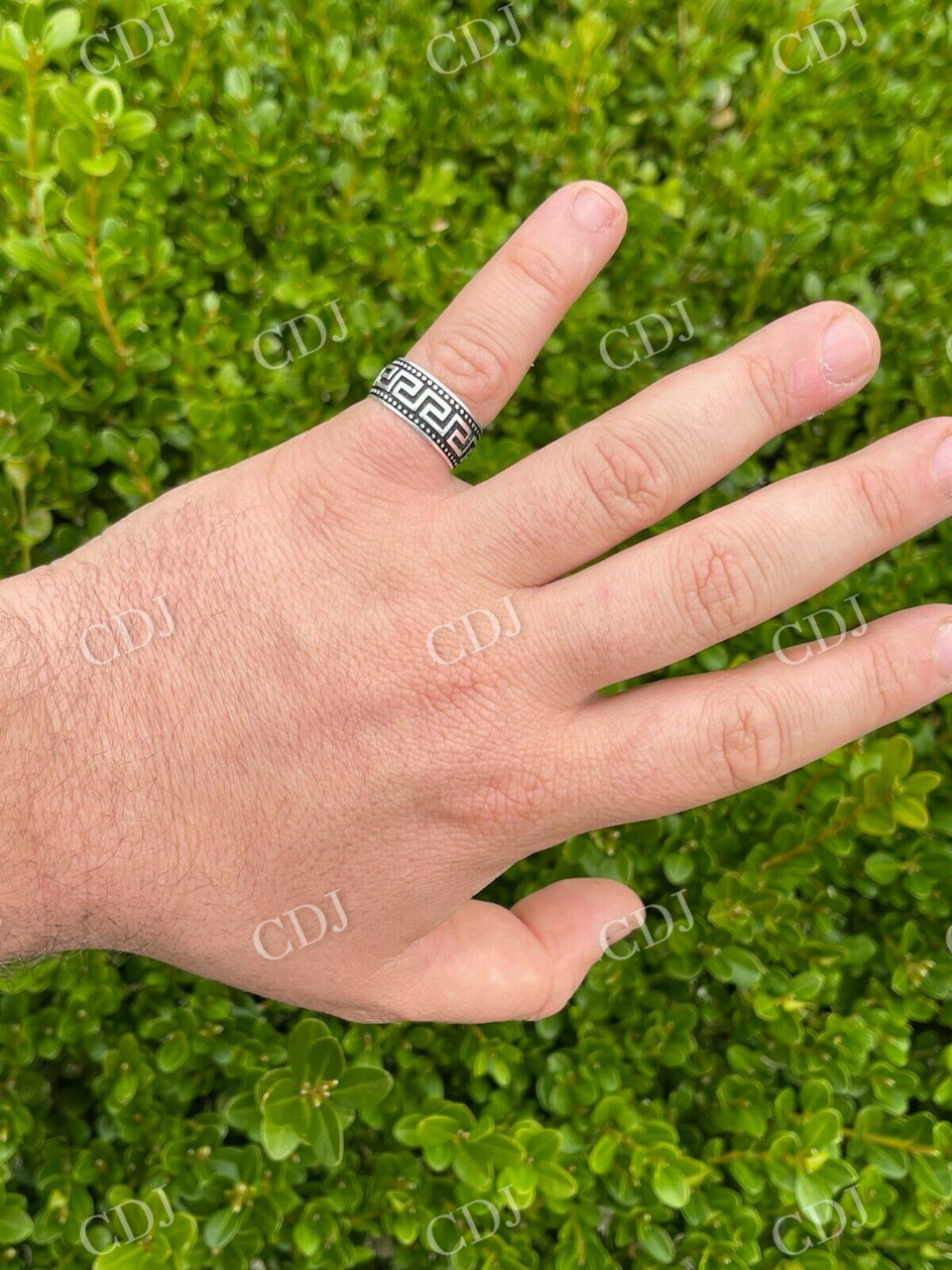 Greek Key Unisex Ring  customdiamjewel   