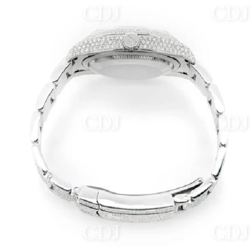 High Quality Moissanite Custom Blue Dial Rolex Watch customdiamjewel