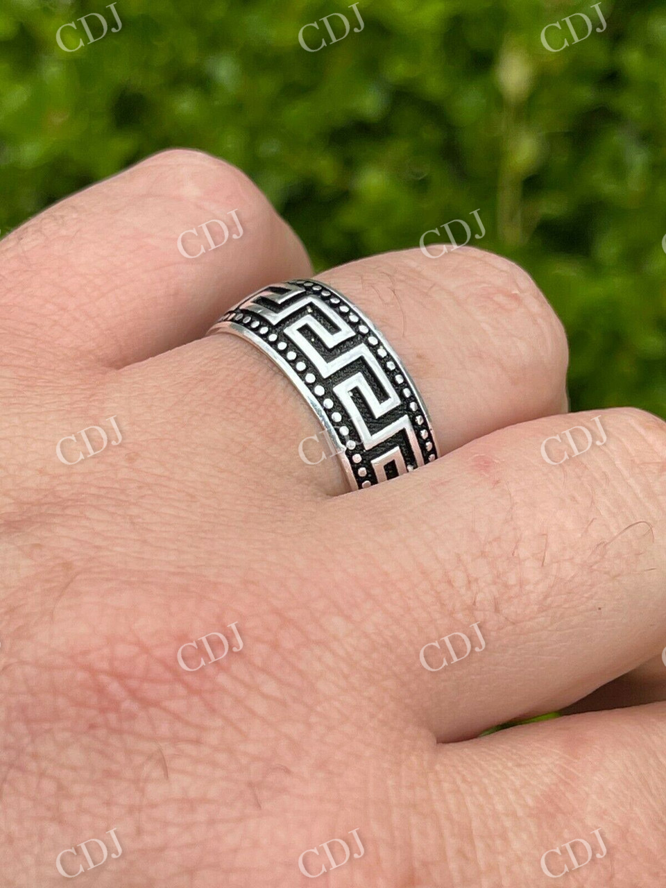 Greek Key Unisex Ring  customdiamjewel   