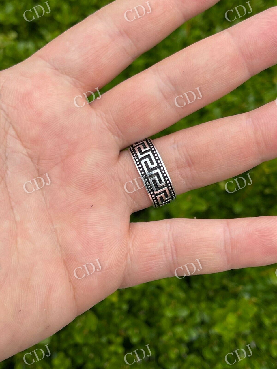 Greek Key Unisex Ring  customdiamjewel   