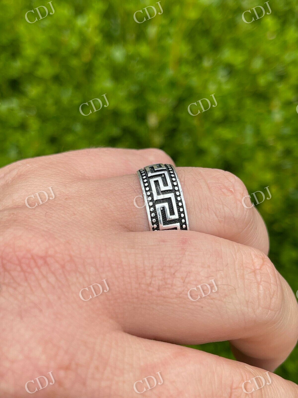 Greek Key Unisex Ring  customdiamjewel   