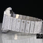 Cartier Santos Rainbow Digit Moissanite Custom Hip Hop Watch customdiamjewel