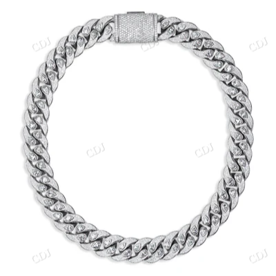 Lab Grown Diamond Teardrop Cuban Chain hip hop jewelry CustomDiamJewel