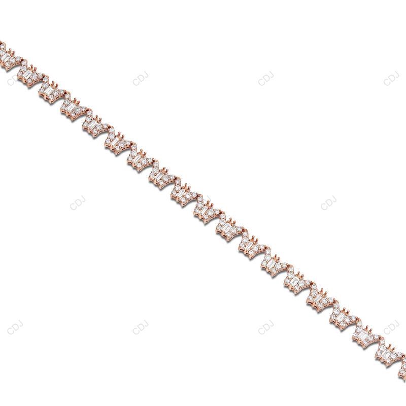 VVS Moissanite 925 Silver Butterfly Tennis Chain For Women CustomDiamJewel