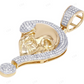 Classic Moissanite S925 Sterling Silver "?" Pendant CustomDiamJewel