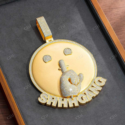 Custom Iced Out Solid Gold Diamond Hip Hop Pendant hip hop jewelry customdiamjewel   