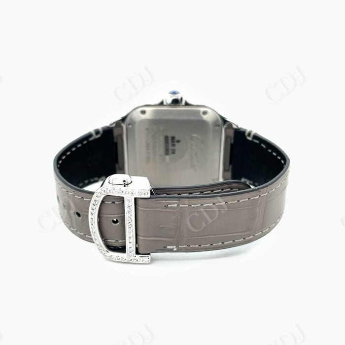Leather Belt Custom Diamond Studded Cartier Watch Wholesaler customdiamjewel