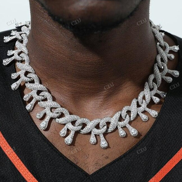 18mm Iced Out Diamond Infinity Drip Cuban Chain hip hop jewelry CustomDiamJewel