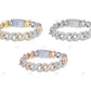 Popular Hip Hop Style 925 Silver Linked Mens Bracelet