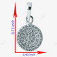 Sterling Silver Round Layer Moissanite Pendant hip hop jewelry CustomDiamJewel