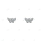 VVS Moissanite Sterling Silver Butterfly Shape Earrings customdiamjewel