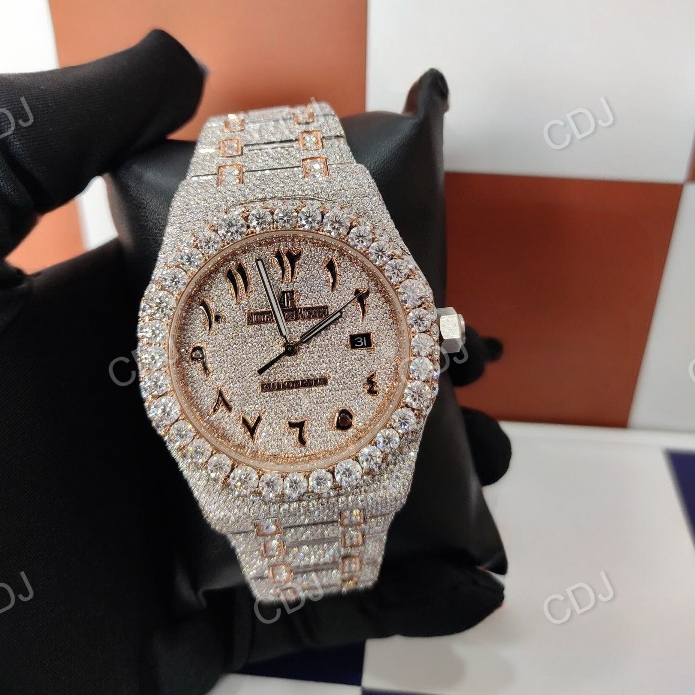 Moissanite Iced Out Audemars Piguet Watch customdiamjewel