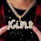 Best Selling Baguette And Round Cut Into Initial Pendant hip hop jewelry CustomDiamJewel