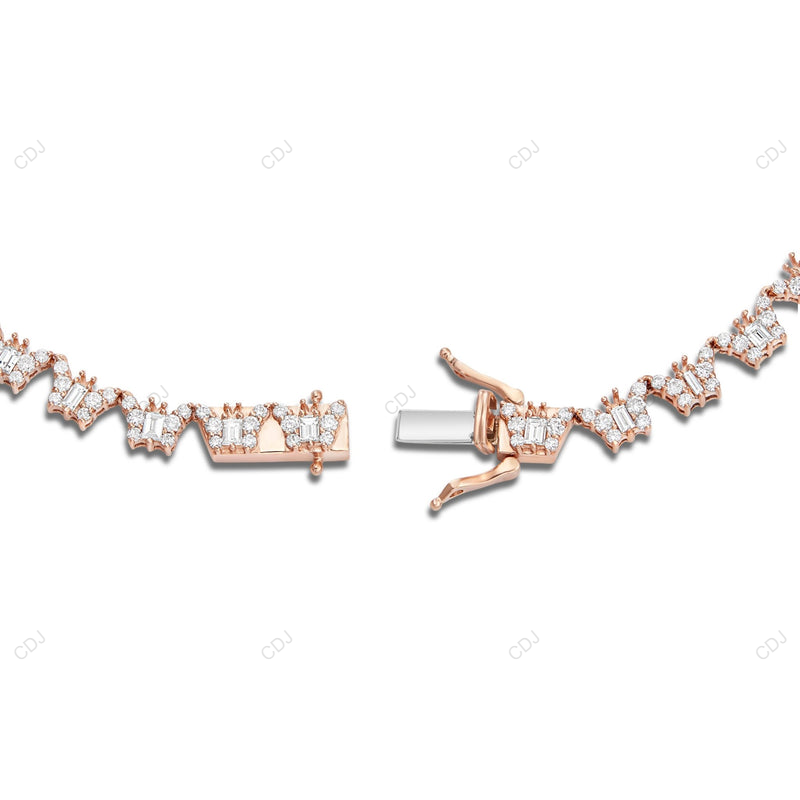 VVS Moissanite 925 Silver Butterfly Tennis Chain For Women CustomDiamJewel