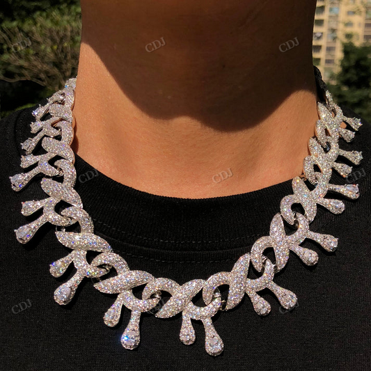 18mm Iced Out Diamond Infinity Drip Cuban Chain hip hop jewelry CustomDiamJewel