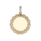 Barbed Wire Frame Circle Moissanite Photo Pendant hip hop jewelry CustomDiamJewel