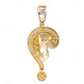 Classic Moissanite S925 Sterling Silver "?" Pendant CustomDiamJewel