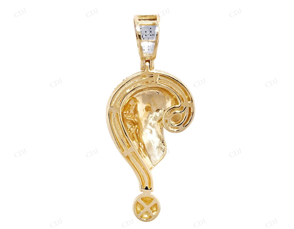 Classic Moissanite S925 Sterling Silver "?" Pendant CustomDiamJewel