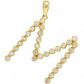 1.1" 0.37 CTW 10K Gold Natural Diamond Initial "M" Letter Pendant CustomDiamJewel