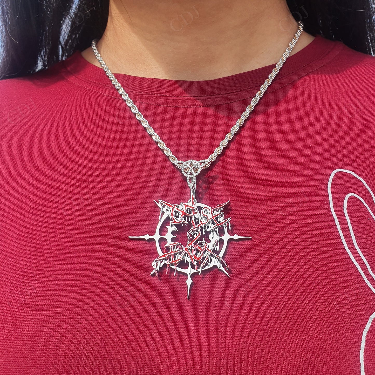 Antique Custom Silver Moissanite Pendant hip hop jewelry customdiamjewel   