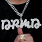 Best Selling Baguette And Round Cut Into Initial Pendant hip hop jewelry CustomDiamJewel