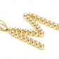 1.1" 0.37 CTW 10K Gold Natural Diamond Initial "M" Letter Pendant CustomDiamJewel