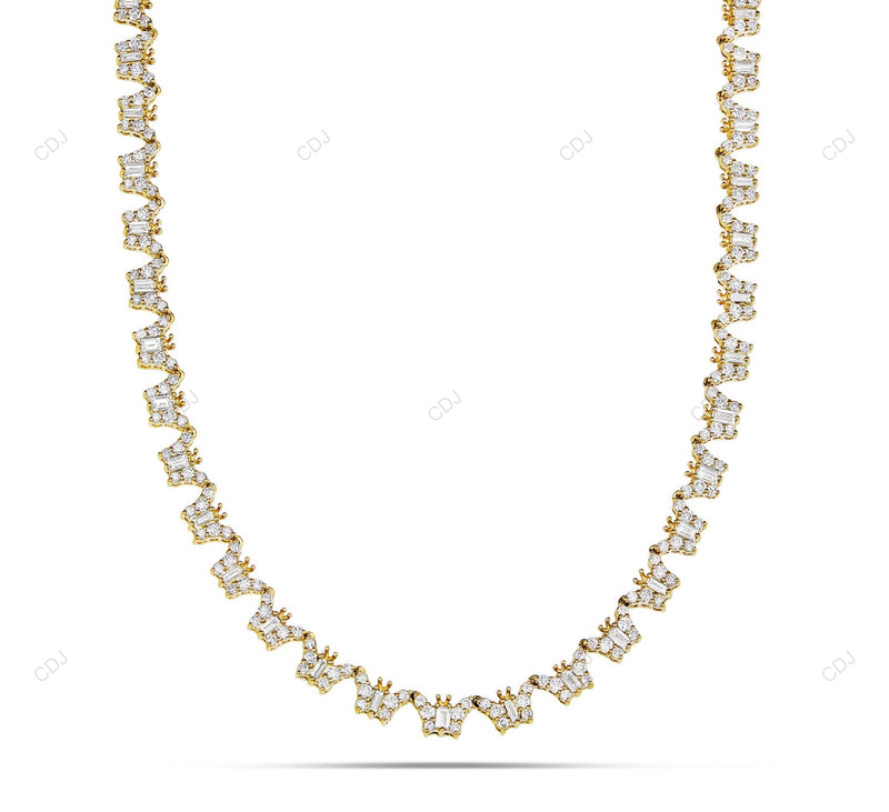 VVS Moissanite 925 Silver Butterfly Tennis Chain For Women CustomDiamJewel