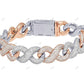 Popular Hip Hop Style 925 Silver Linked Mens Bracelet