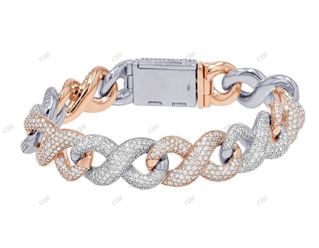 Popular Hip Hop Style 925 Silver Linked Mens Bracelet