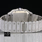 Fully Iced Out Cartier Santos Rainbow Arabic Dial Wrist Watch customdiamjewel