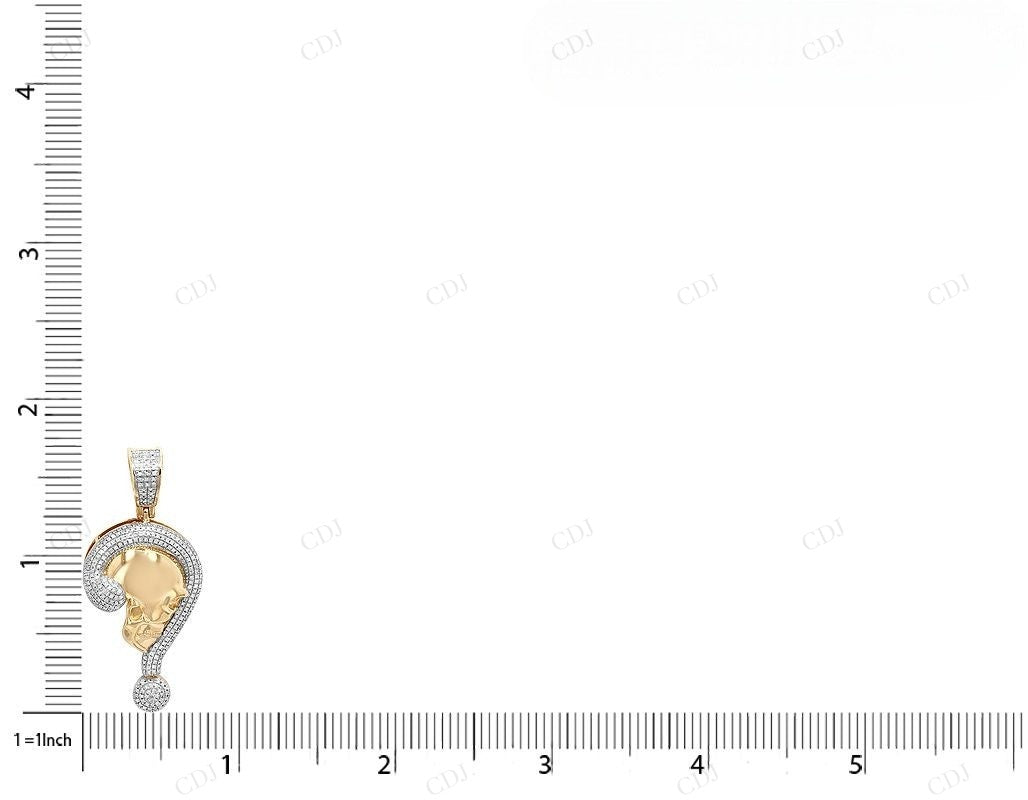 Classic Moissanite S925 Sterling Silver "?" Pendant CustomDiamJewel
