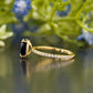 Black Oval Cut Moissanite Pave Ring customdiamjewel