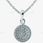 Sterling Silver Round Layer Moissanite Pendant hip hop jewelry CustomDiamJewel
