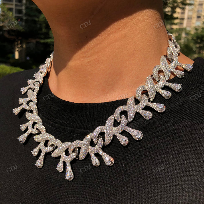 18mm Iced Out Diamond Infinity Drip Cuban Chain hip hop jewelry CustomDiamJewel