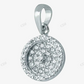 Sterling Silver Round Layer Moissanite Pendant hip hop jewelry CustomDiamJewel