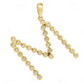 1.1" 0.37 CTW 10K Gold Natural Diamond Initial "M" Letter Pendant CustomDiamJewel