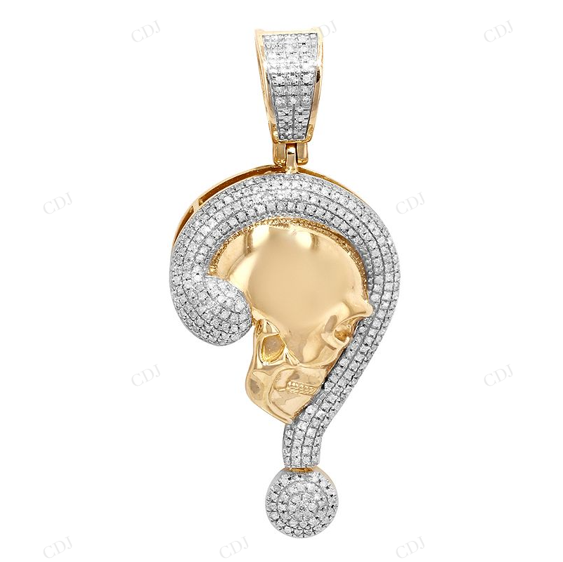Classic Moissanite S925 Sterling Silver "?" Pendant CustomDiamJewel
