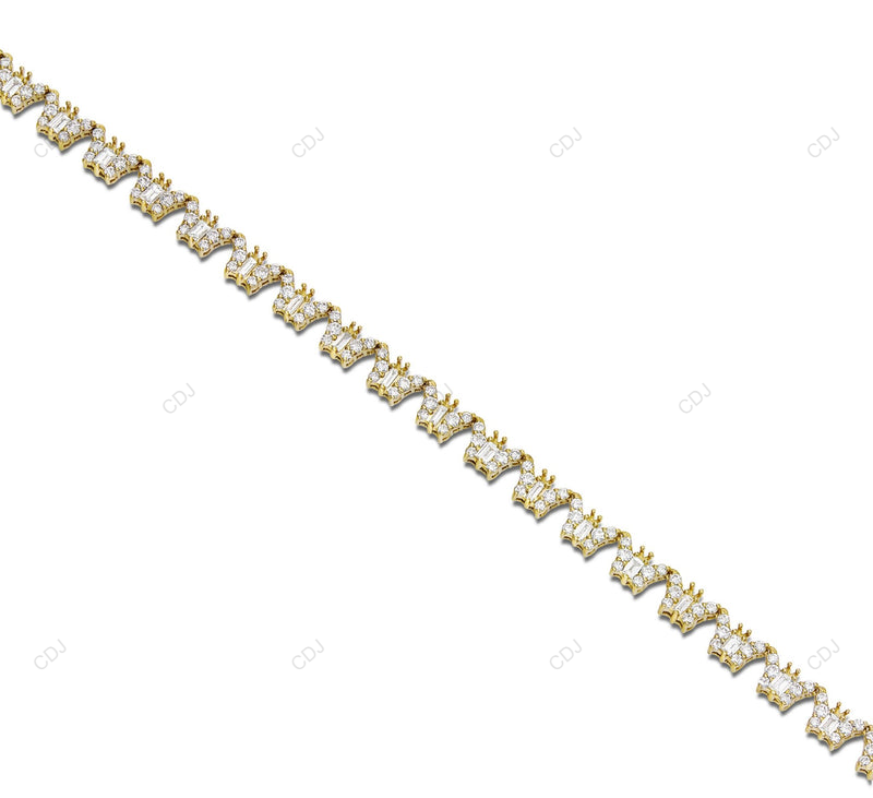 VVS Moissanite 925 Silver Butterfly Tennis Chain For Women CustomDiamJewel
