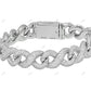 Popular Hip Hop Style 925 Silver Linked Mens Bracelet