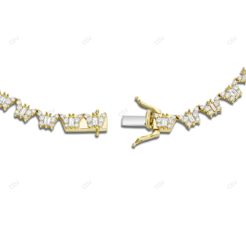 VVS Moissanite 925 Silver Butterfly Tennis Chain For Women CustomDiamJewel