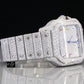 Fully Iced Out Cartier Santos Rainbow Arabic Dial Wrist Watch customdiamjewel