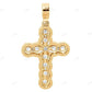 14K Gold Lab Grown Diamond 1.7 Inch Cross Pendant Hip Hop Pendent CustomDiamJewel