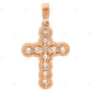 14K Gold Lab Grown Diamond 1.7 Inch Cross Pendant Hip Hop Pendent CustomDiamJewel