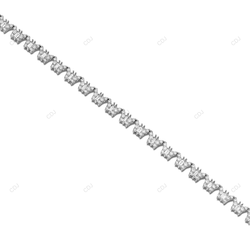 VVS Moissanite 925 Silver Butterfly Tennis Chain For Women CustomDiamJewel