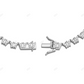 VVS Moissanite 925 Silver Butterfly Tennis Chain For Women CustomDiamJewel