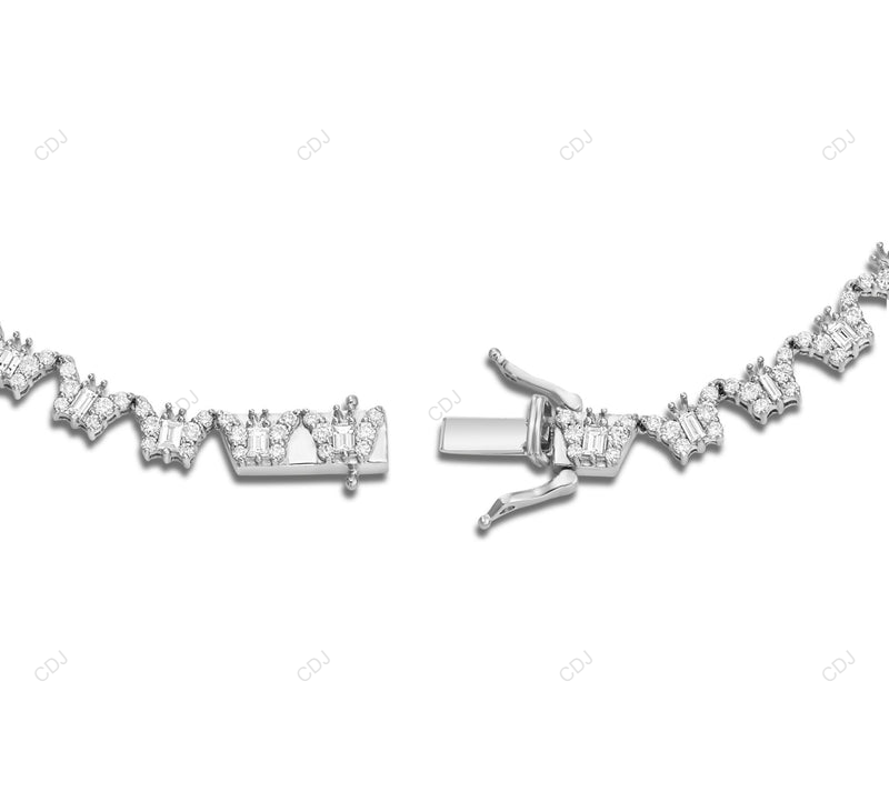VVS Moissanite 925 Silver Butterfly Tennis Chain For Women CustomDiamJewel