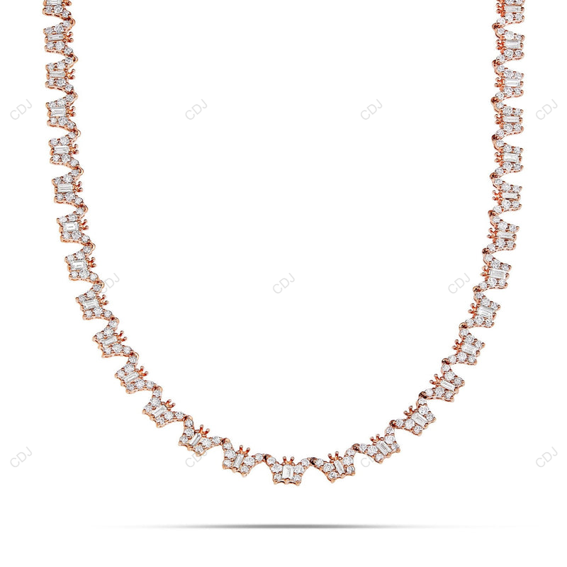 VVS Moissanite 925 Silver Butterfly Tennis Chain For Women CustomDiamJewel