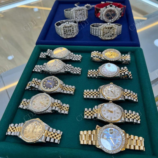 Moissanite Stainless Steel Hip Hop Watches hip hop jewelry CustomDiamJewel