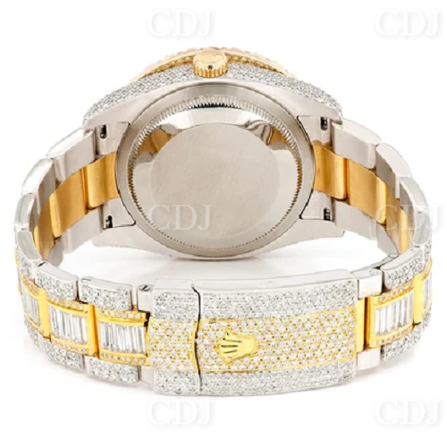 High Quality VVS Yellow Gold Plated Hip Hop Rolex Moissanite Watch customdiamjewel