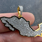 Moissanite Mexico Map Shape Flag Hip Hop Pendant  customdiamjewel   